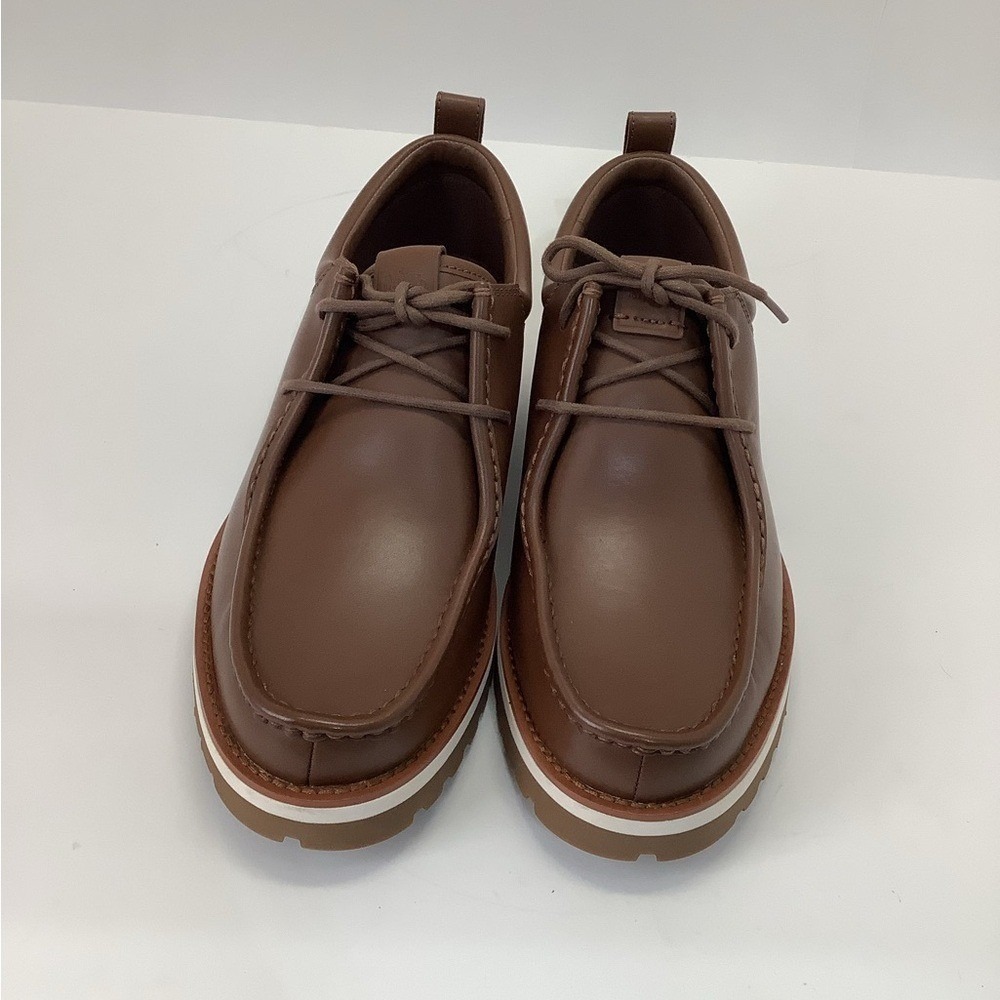 Coach Men's‎ Banks Leather Boots Dark saddle brown size 9.5 NEW - Picture 5 of 8
